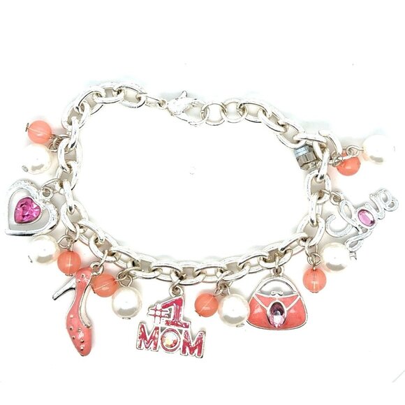 #1 Mom Charm Bracelet - Picture 1 of 6